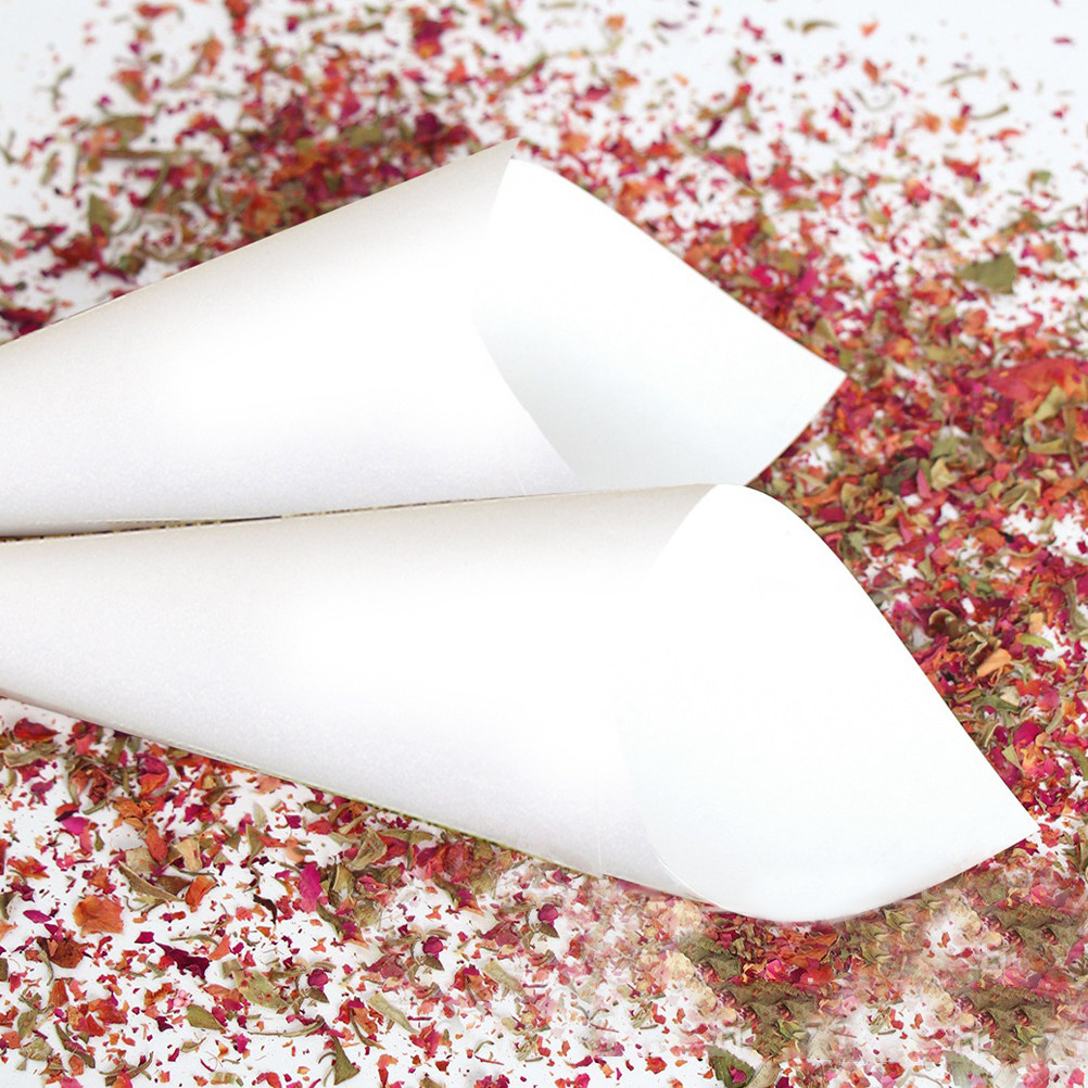 Papercraft Supply Confetti - 60 stuks confetti bloemblaadjes kegels kraftpapier