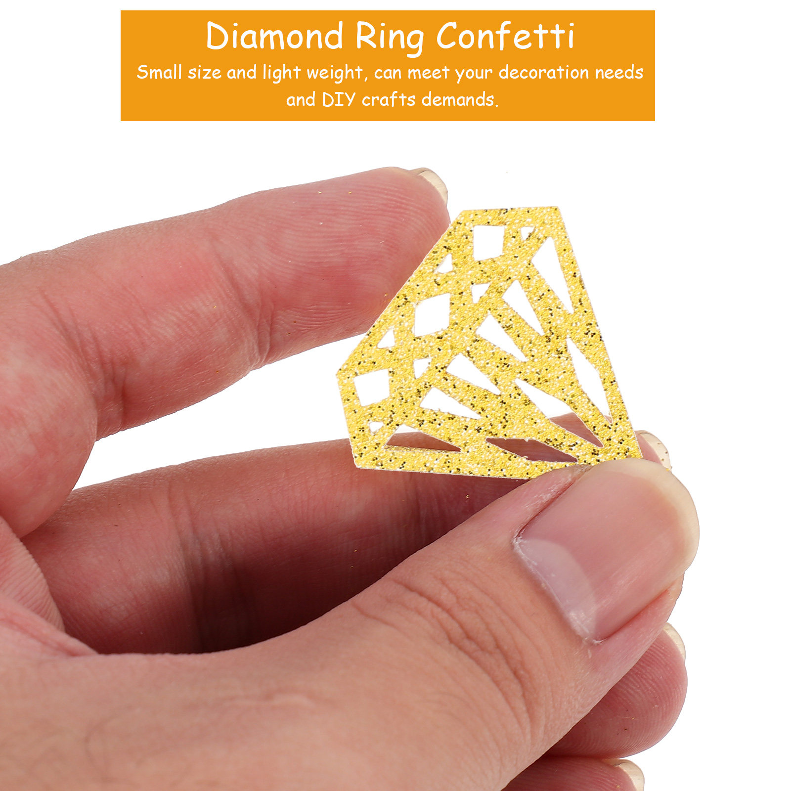 Papercraft Supply Confetti - 300 stuks feestdecoratie ringconfetti holle diamant