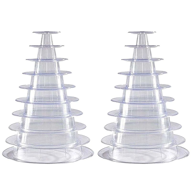 Cupcake Stand Tier - A01F-2X 10-laags cupcake standaard, ronde macaron