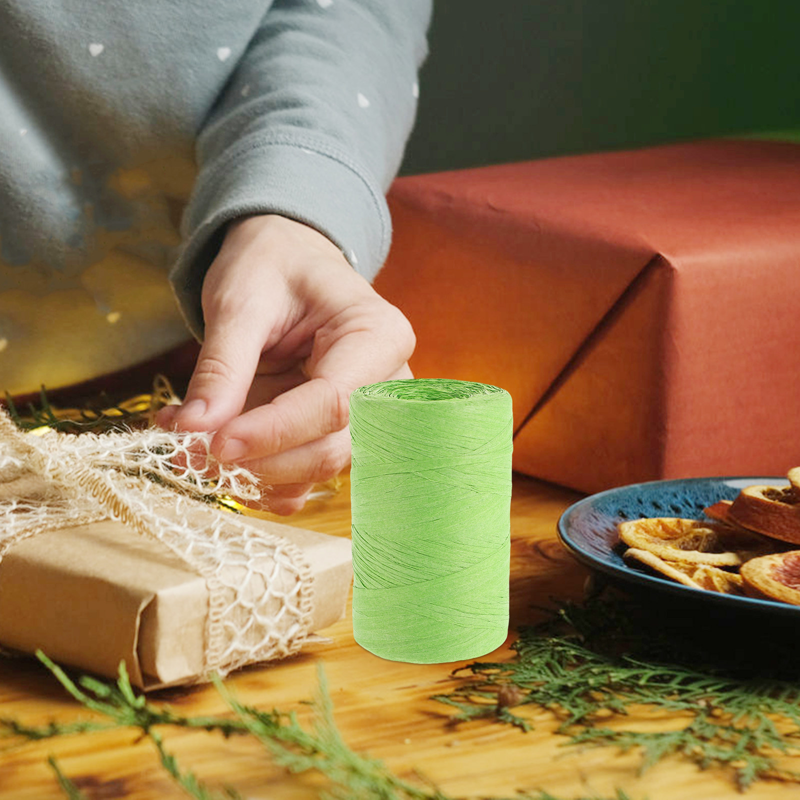 Gekleurd raffiapapierkoord, pl - Papercraft Supply Ribbon recensie en prijs