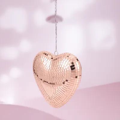 Hangende hartvormige discobal, - Event Party Shop recensie en prijs