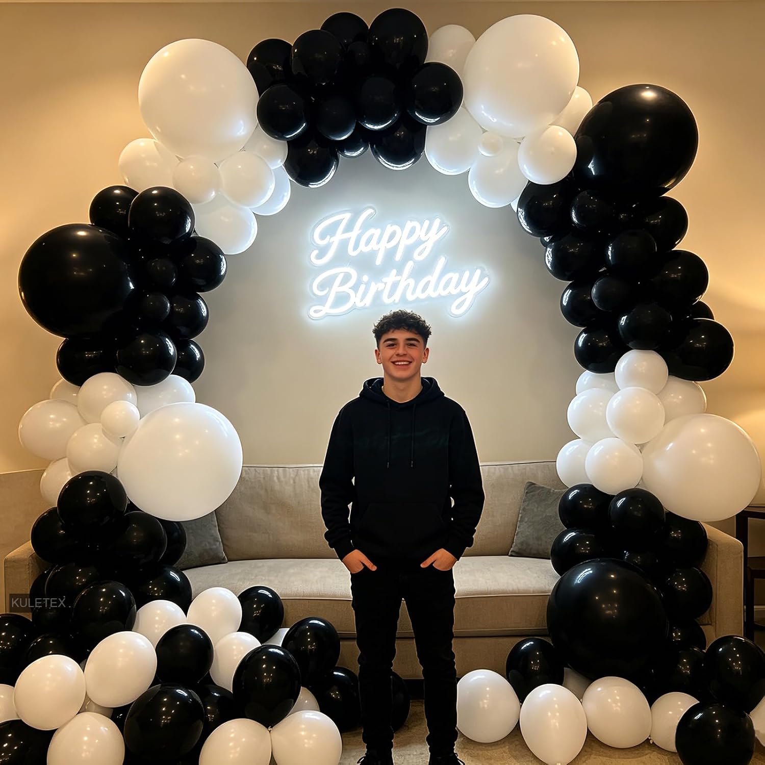 136 stuks zwart-witte latex ba - Event Launch Party recensie en prijs